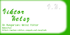 viktor welsz business card